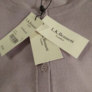 lLK Bennett CD Bonnie NWT's 100% Merino Wool 3/4 Sleeve Cardigan